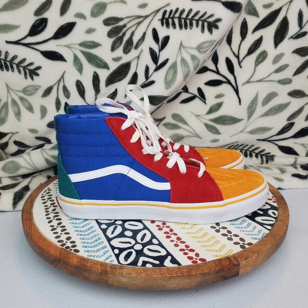 Vans Sk8-Hi Primary Block Kids Size 7‎